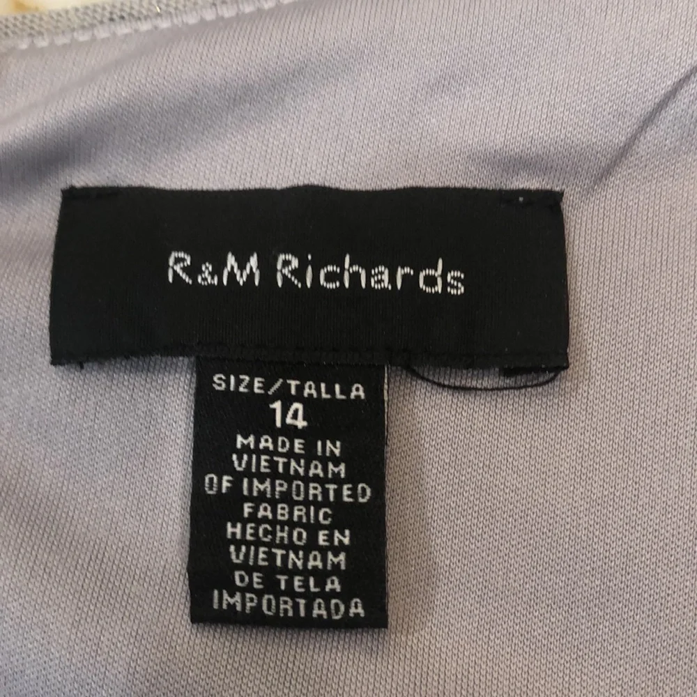 R&M Richards Silver Long Sleeve Dress